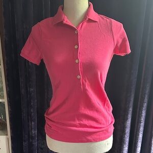 New without tag JCrew Women's Bright Pink Pique Polo Shirt Sz XS